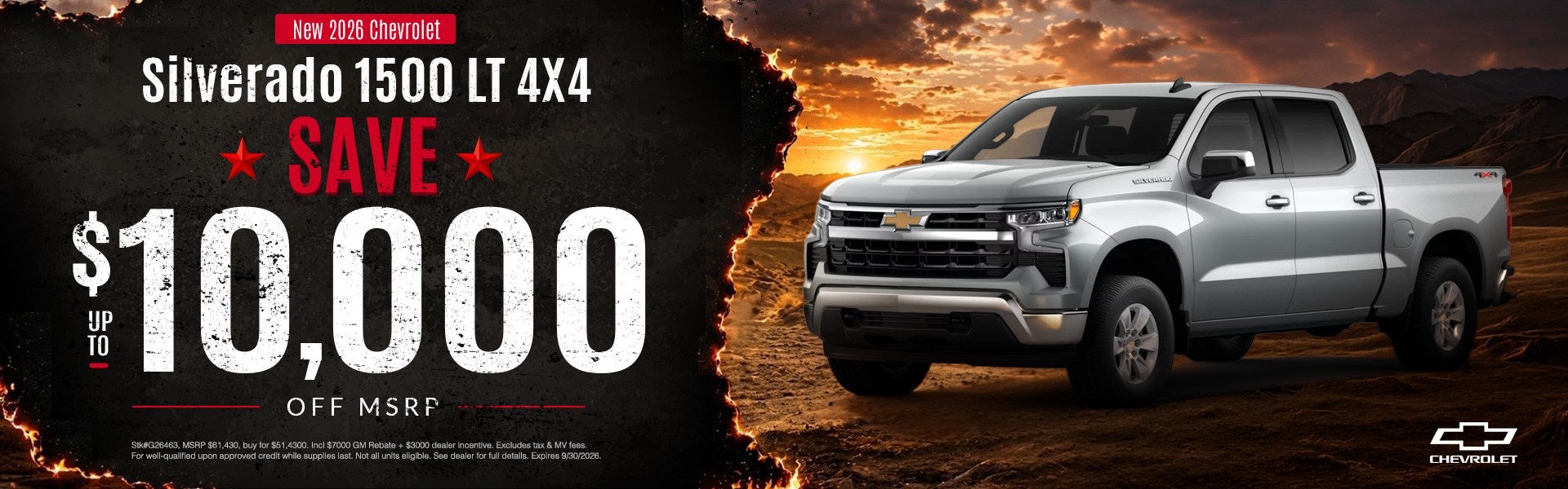 Silverado 1500 - Save up to $10,000 off MSRP